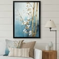 thumbnail image 1 of Designart "Blue And Gold Bamboo In Minimalism" Bamboo Picture Framed Wall Art Living Room, 1 of 5