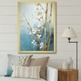thumbnail image 1 of Designart "Blue And Gold Bamboo In Minimalism" Bamboo Picture Framed Wall Art Living Room, 1 of 5