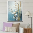 thumbnail image 1 of Designart "Blue And Gold Bamboo In Minimalism" Bamboo Picture Framed Wall Art Living Room, 1 of 5