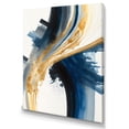 thumbnail image 1 of Designart Blue And Gold Swirl Abstract I Canvas Wall Art, 1 of 5