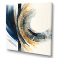 thumbnail image 1 of Designart Blue And Gold Swirl Abstract IV Canvas Wall Art, 1 of 5