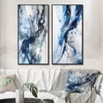 thumbnail image 1 of Designart "Blue And Grey Ethereal Elixir IX" Abstract Framed Wall Art Set Of 2 - Blue Abstract Framed Canvas Set For Living Room Decor, 1 of 7