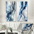thumbnail image 1 of Designart "Blue And Grey Ethereal Elixir IX" Abstract Wall Art Set Of 2 - Blue Abstract Canvas Set For Living Room Decor, 1 of 7
