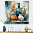 thumbnail image 1 of Designart "Blue And Orange Artisanal Boho Pottery I" Boho Pottery Wall Art Print, 1 of 5