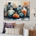 thumbnail image 1 of Designart "Blue And Orange Artisanal Boho Pottery II" Boho Pottery Canvas Wall Art, 1 of 5