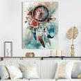 thumbnail image 1 of Designart "Blue And Pink Narratives Of Boho Inspiration II" Boho Feather Wall Art For Bathroom, 1 of 5