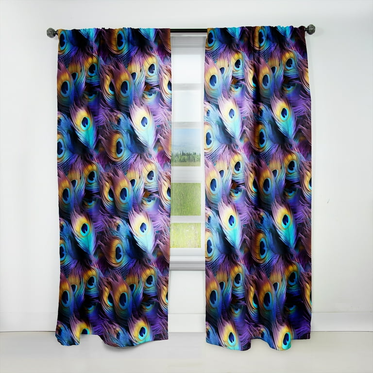 Peacock Feather Curtain Panels