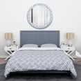 thumbnail image 1 of Designart 'Blue And Red Plaid' Mid-Century Modern Duvet Cover Set, 1 of 4