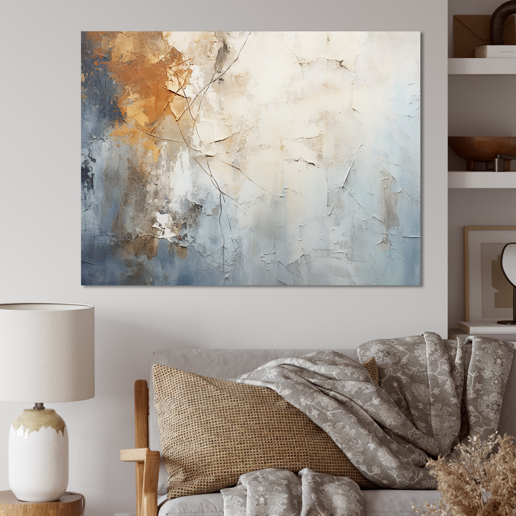 The Art of e Quaintance　Blue The Art of e Quaintance Blue LevvArts Teal and Grey Abstract