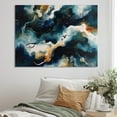 thumbnail image 1 of Designart "Blue And White Marble Liquid Ink II" Abstract Marble Wall Decor, 1 of 5