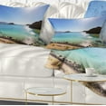 thumbnail image 1 of Designart Blue Baja California Beach - Seashore Throw Pillow - 12x20, 1 of 5