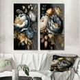 thumbnail image 1 of Designart "Blue Blooms in a Bouquet I" Bouquet Wall Art Set Of 2 - Blue Floral Canvas Set For Living Room Decor, 1 of 7