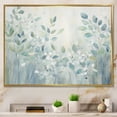 thumbnail image 1 of Designart "Blue Botanical flow IV" Abstract Botanicals Floater Framed Canvas Art Print, 1 of 7