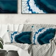 thumbnail image 1 of Designart Blue Brazilian Geode - Abstract Throw Pillow - 16x16, 1 of 5