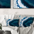 thumbnail image 1 of Designart Blue Brazilian Geode - Abstract Throw Pillow - 18x18, 1 of 5