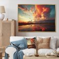 thumbnail image 1 of Designart "Blue Brown Sky Photo euphony" Landscapes Floater Framed Wall Art Print, 1 of 7