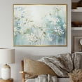 thumbnail image 1 of Designart "Blue Calm Gardens I" Abstract Botanicals Floater Framed Canvas Wall Art, 1 of 7
