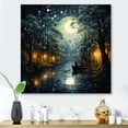thumbnail image 1 of Designart "Blue Canal Dramatic Canals High" Canals Metal Wall Decor, 1 of 5