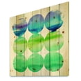 thumbnail image 1 of Designart 'Blue Colorfields Circle Abstract III' Mid-Century Modern Transitional Print on Natural Pine Wood, 1 of 3