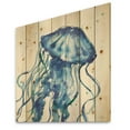 thumbnail image 1 of Designart Blue Deep Sea X Coastal Print on Natural Pine Wood Art Print, 16" x 16", 1 of 3
