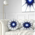 thumbnail image 1 of Designart Blue Digital Flower Art - Modern Floral Throw Pillow - 12x20, 1 of 5