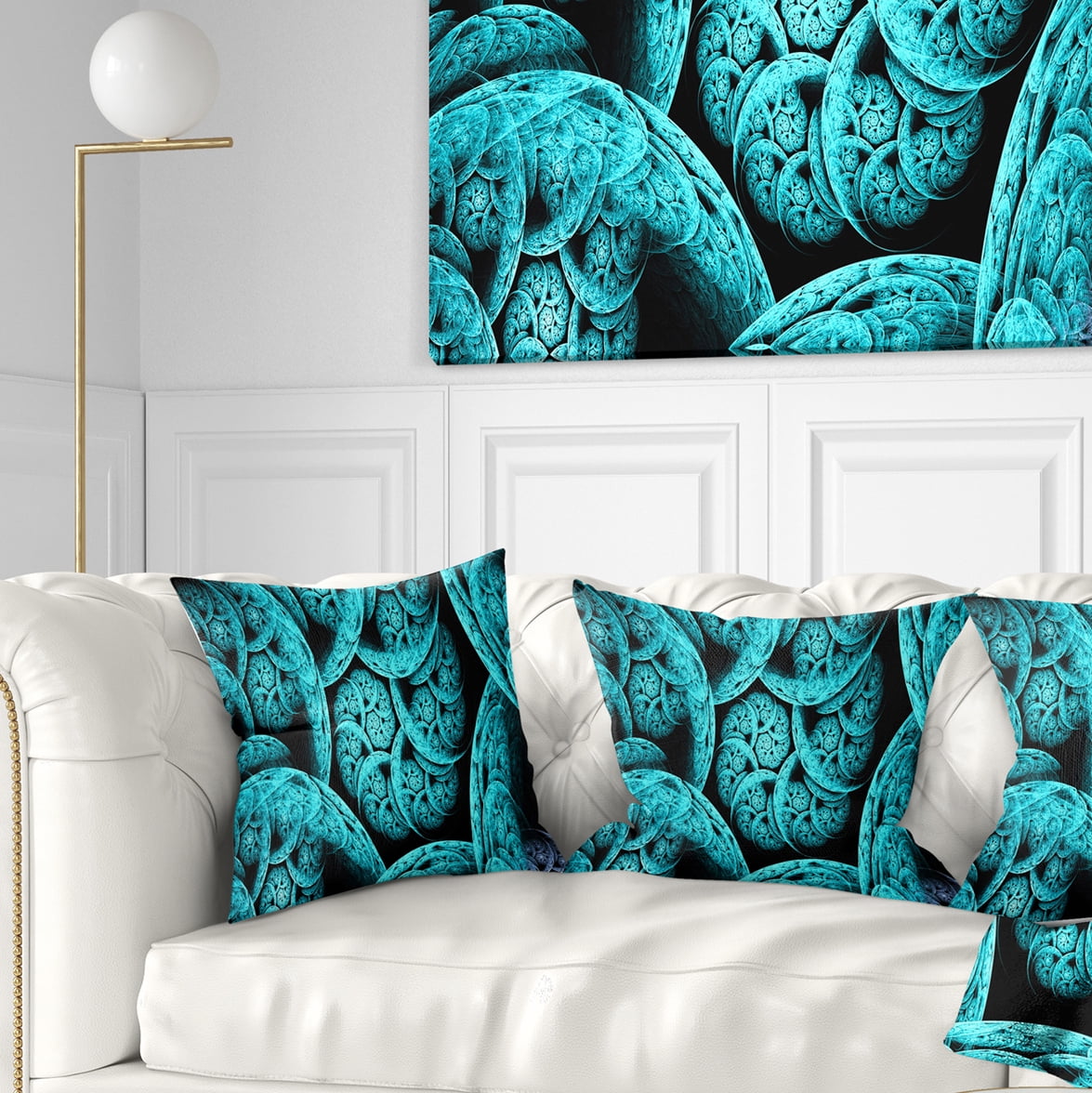 Designart Blue Dramatic Clouds - Abstract Throw Pillow - 18x18