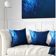 thumbnail image 1 of Designart Blue Falling Snow - Abstract Throw Pillow - 16x16, 1 of 5