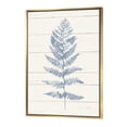 thumbnail image 1 of Designart ' Blue Fern Print on wood II ' cabin & Lodge Framed Canvas, 1 of 3