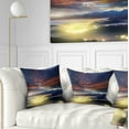 thumbnail image 1 of Designart Blue Fiery Overcast at Sunrise - Landscape Photo Throw Pillow - 16x16, 1 of 5