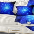 thumbnail image 1 of Designart Blue Fireworks on Black - Abstract Throw Pillow - 12x20, 1 of 5