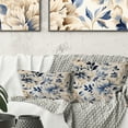 thumbnail image 1 of Designart "Blue Floral Damask Tune" Damask Printed Throw Pillow, 1 of 5