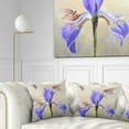 thumbnail image 1 of Designart Blue Flower with Butterflies Sketch - Floral Throw Pillow - 18x18, 1 of 5