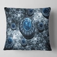 thumbnail image 1 of Designart Blue Fractal Exotic Planet - Abstract Throw Pillow - 16x16, 1 of 4
