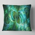 thumbnail image 1 of Designart Blue Fractal Ornamental Glass - Abstract Throw Pillow - 16x16, 1 of 4