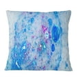 thumbnail image 1 of Designart Blue Fractal Planet of Bubbles - Abstract Throw Pillow - 18x18, 1 of 5