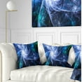 thumbnail image 1 of Designart Blue Fractal Star Pattern - Abstract Throw Pillow - 16x16, 1 of 5