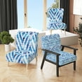 thumbnail image 1 of Designart "Blue Galaxy Geometric" Upholstered Patterned Accent Chair and Arm Chair, 1 of 5