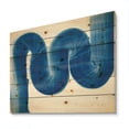 thumbnail image 1 of Designart 'Blue Geometric S Curve' Modern Transitional Print on Natural Pine Wood, 1 of 3