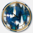 thumbnail image 1 of Designart 'Blue Glam Texture II' Glam wall clock, 1 of 3