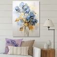 thumbnail image 1 of Designart "Blue-Gold Violet Minimalist Art I" Violets Canvas Prints, 1 of 7