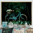 thumbnail image 1 of Designart "Blue-Green Journey II" Bicycle Floater Framed Wall Decor, 1 of 5