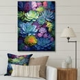 thumbnail image 1 of Designart "Blue Green Succulents botanic Oasis" Floral & Botanical Wall Art Living Room, 1 of 5
