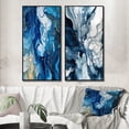 thumbnail image 1 of Designart "Blue Grey Ethereal Elixir IX" Abstract Framed Wall Art Set Of 2 - Blue Abstract Frame Gallery Set For Office Decor, 1 of 7