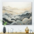 thumbnail image 1 of Designart "Blue Grey Line Art Conceptual modern I" Modern Canvas Print, 1 of 5