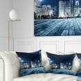 thumbnail image 1 of Designart Blue Hong Kong City Skyline - Cityscape Throw Pillow - 18x18, 1 of 5