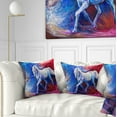 thumbnail image 1 of Designart Blue Horse - Animal Throw Pillow - 18x18, 1 of 5