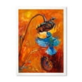 thumbnail image 1 of Designart 'Blue Hummingbird On Orange Sunflower' Traditional Framed Art Print, 1 of 4