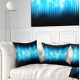 thumbnail image 1 of Designart Blue Ice Flame Abstract - Abstract Throw Pillow - 16x16, 1 of 5