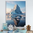 thumbnail image 1 of Designart "Blue Iceberg Majestic Frost" Nautical & Beach Floater Framed Canvas Wall Art, 1 of 7