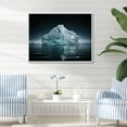 thumbnail image 1 of Designart "Blue Iceberg Silent Resilience" Landscapes Floater Framed Canvas Wall Art, 1 of 7